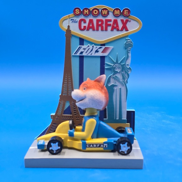CARFAX Other - Carfax Car Fox Bobblehead Las Vegas Racing Edition Desk Statue 7" Show Me Carfax